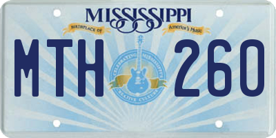 MS license plate MTH260