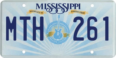MS license plate MTH261