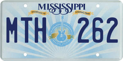 MS license plate MTH262