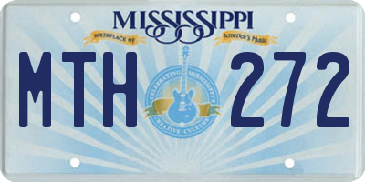MS license plate MTH272