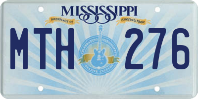 MS license plate MTH276