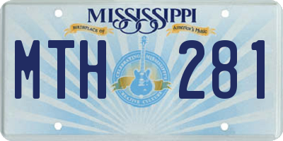 MS license plate MTH281