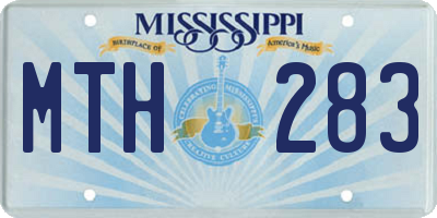 MS license plate MTH283