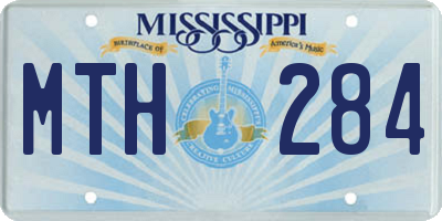 MS license plate MTH284
