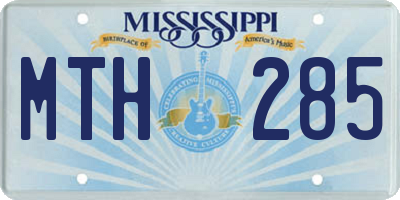 MS license plate MTH285