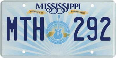 MS license plate MTH292