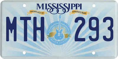 MS license plate MTH293