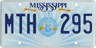 MS license plate MTH295