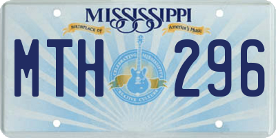 MS license plate MTH296