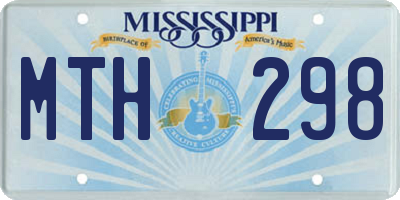 MS license plate MTH298