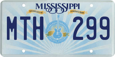 MS license plate MTH299