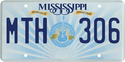 MS license plate MTH306