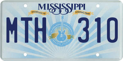 MS license plate MTH310