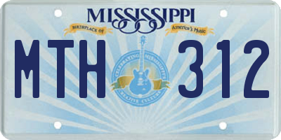 MS license plate MTH312