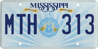 MS license plate MTH313