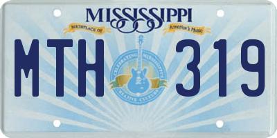 MS license plate MTH319