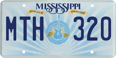 MS license plate MTH320