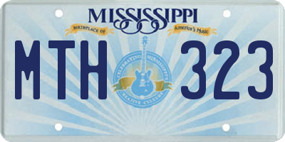 MS license plate MTH323