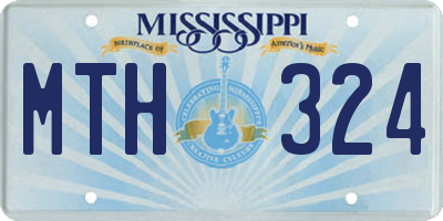 MS license plate MTH324