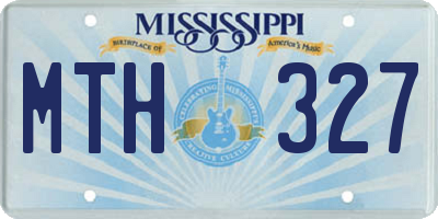 MS license plate MTH327
