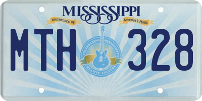 MS license plate MTH328