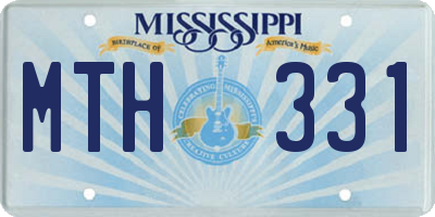 MS license plate MTH331