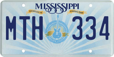 MS license plate MTH334