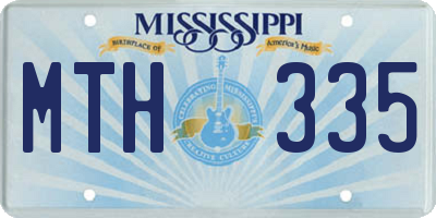 MS license plate MTH335