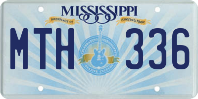 MS license plate MTH336