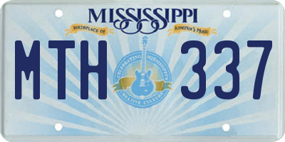 MS license plate MTH337