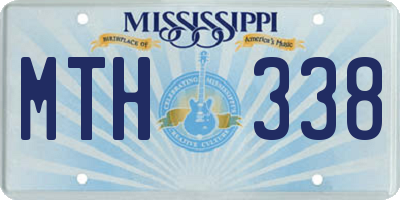 MS license plate MTH338