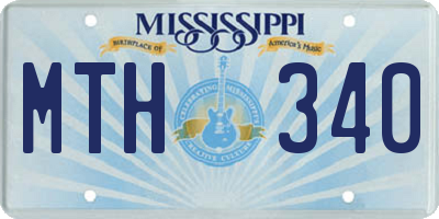 MS license plate MTH340
