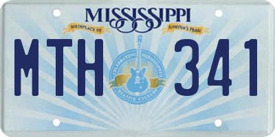 MS license plate MTH341