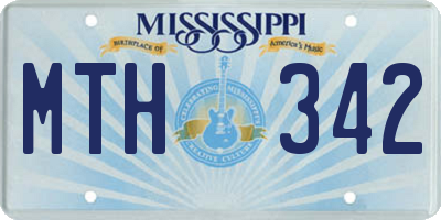 MS license plate MTH342