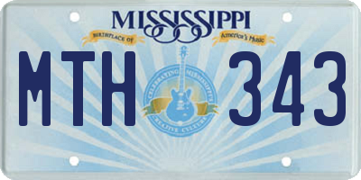 MS license plate MTH343