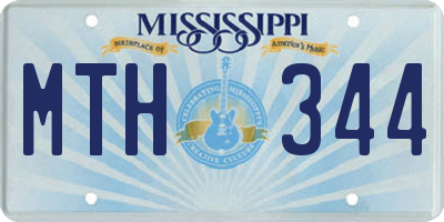MS license plate MTH344