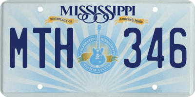 MS license plate MTH346