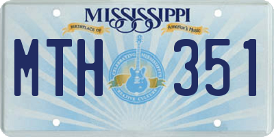 MS license plate MTH351
