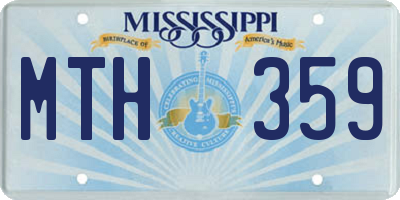MS license plate MTH359