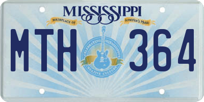MS license plate MTH364