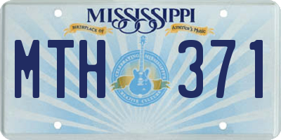 MS license plate MTH371