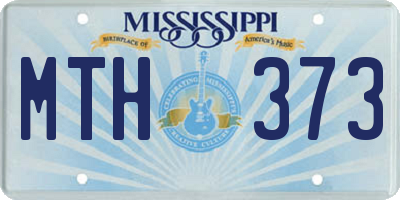 MS license plate MTH373