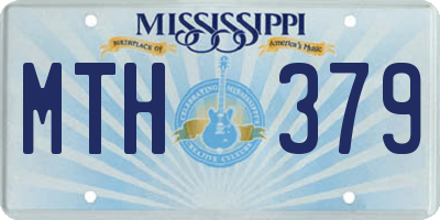 MS license plate MTH379