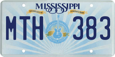 MS license plate MTH383