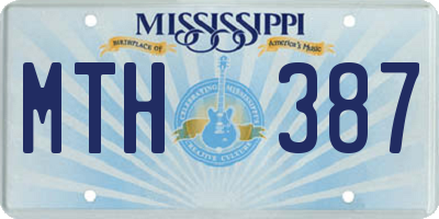 MS license plate MTH387