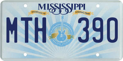 MS license plate MTH390