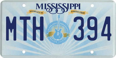 MS license plate MTH394