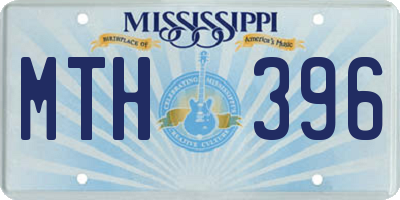 MS license plate MTH396