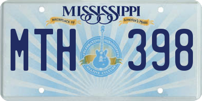 MS license plate MTH398
