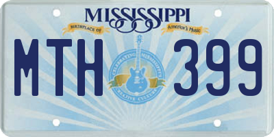 MS license plate MTH399